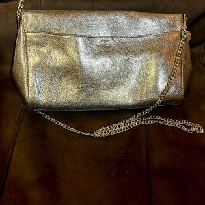 Authentic Coach Chain Crossbody Metallic Dark Blush.
